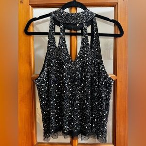 Urban Outfitters Elegant Beaded Blouse, L